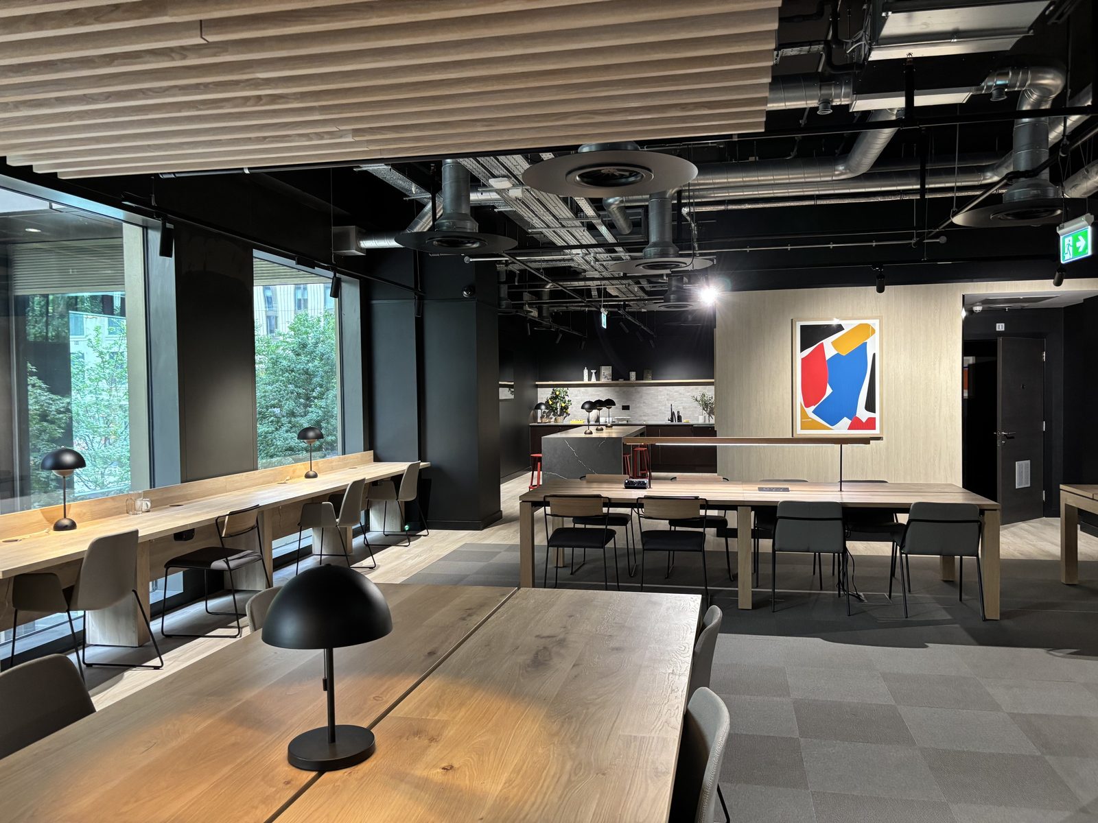 Ridgeline corrugated stainless steel tube installed in the Circle Square communal fit-out